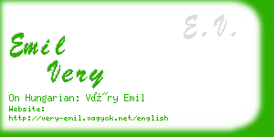 emil very business card